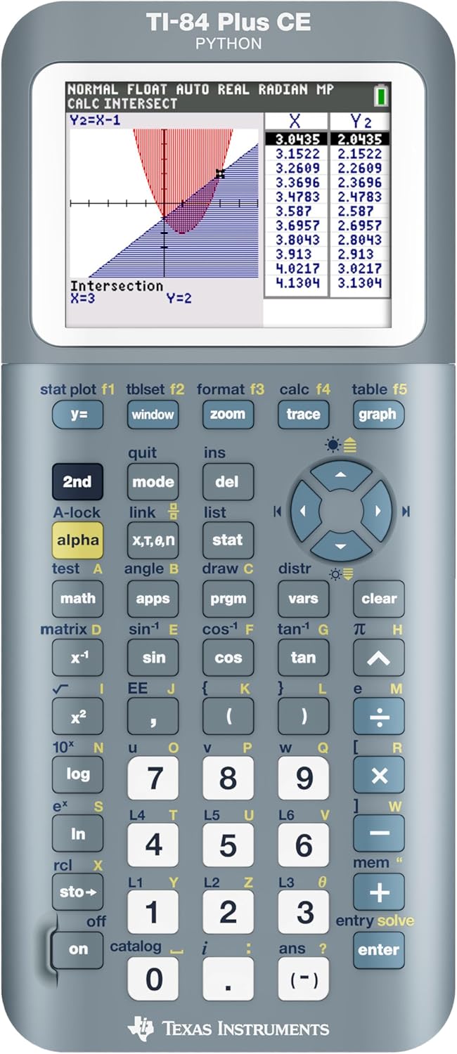 TI-84 Plus CE Graphing Calculator in Fractal Frost Color