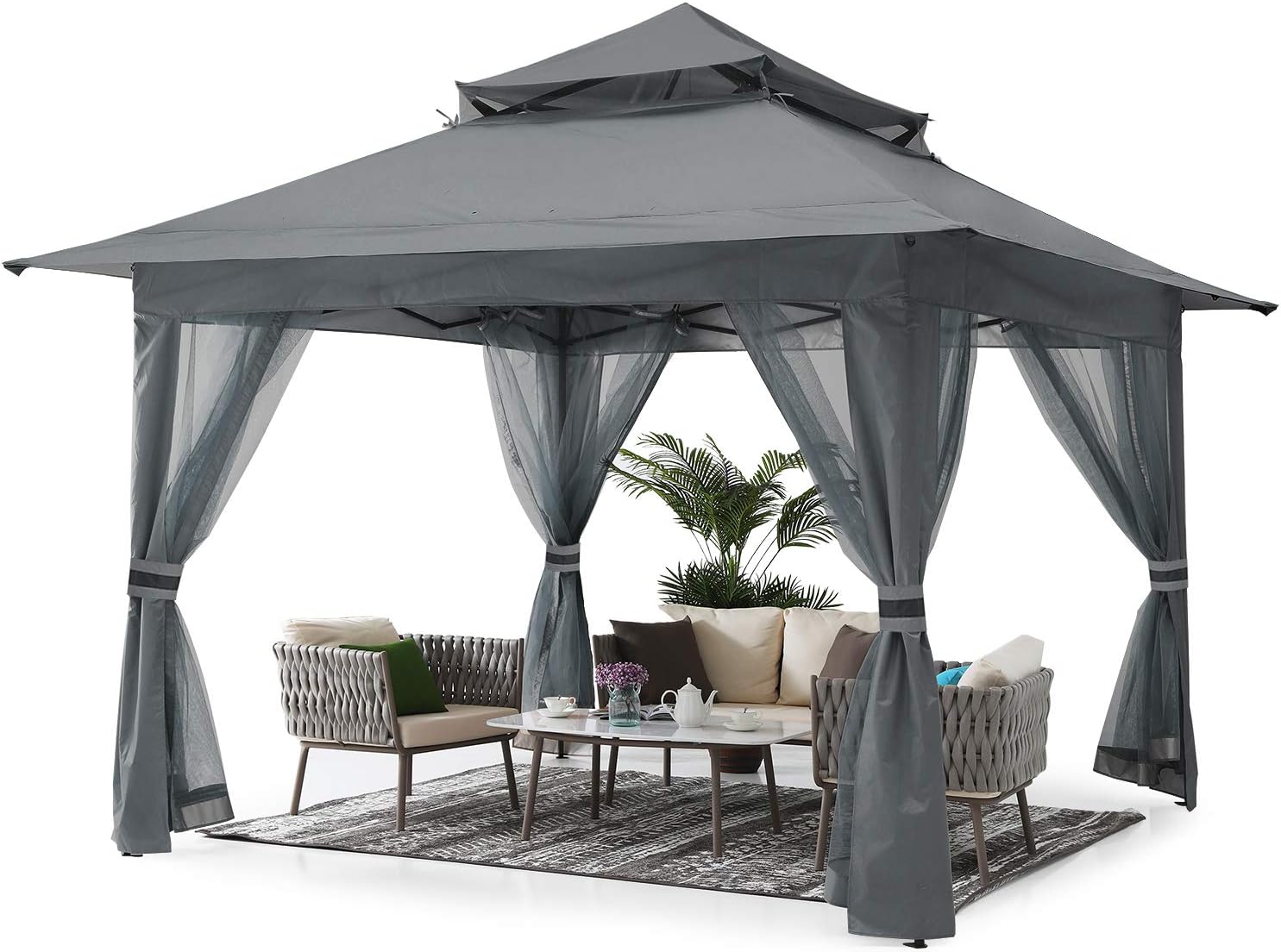 ABCCANOPY 13x13 Pop Up Gazebo with Mosquito Netting for Outdoors
