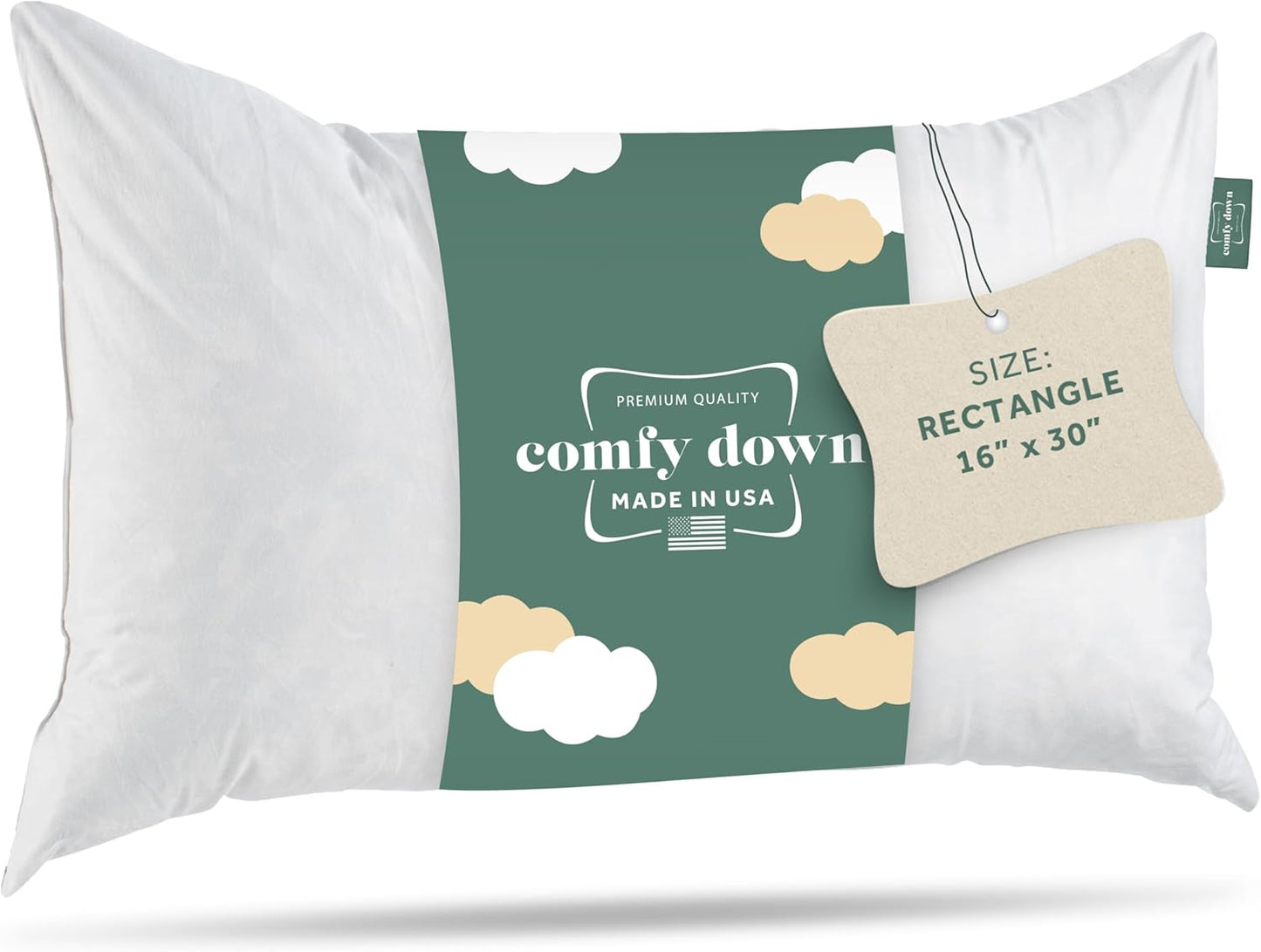 ComfyDown Decorative Throw Pillow Insert for Ultimate Comfort