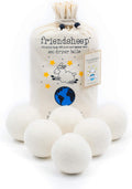 Wool Dryer Balls 6 Pack XL Organic Reusable - Creamy White