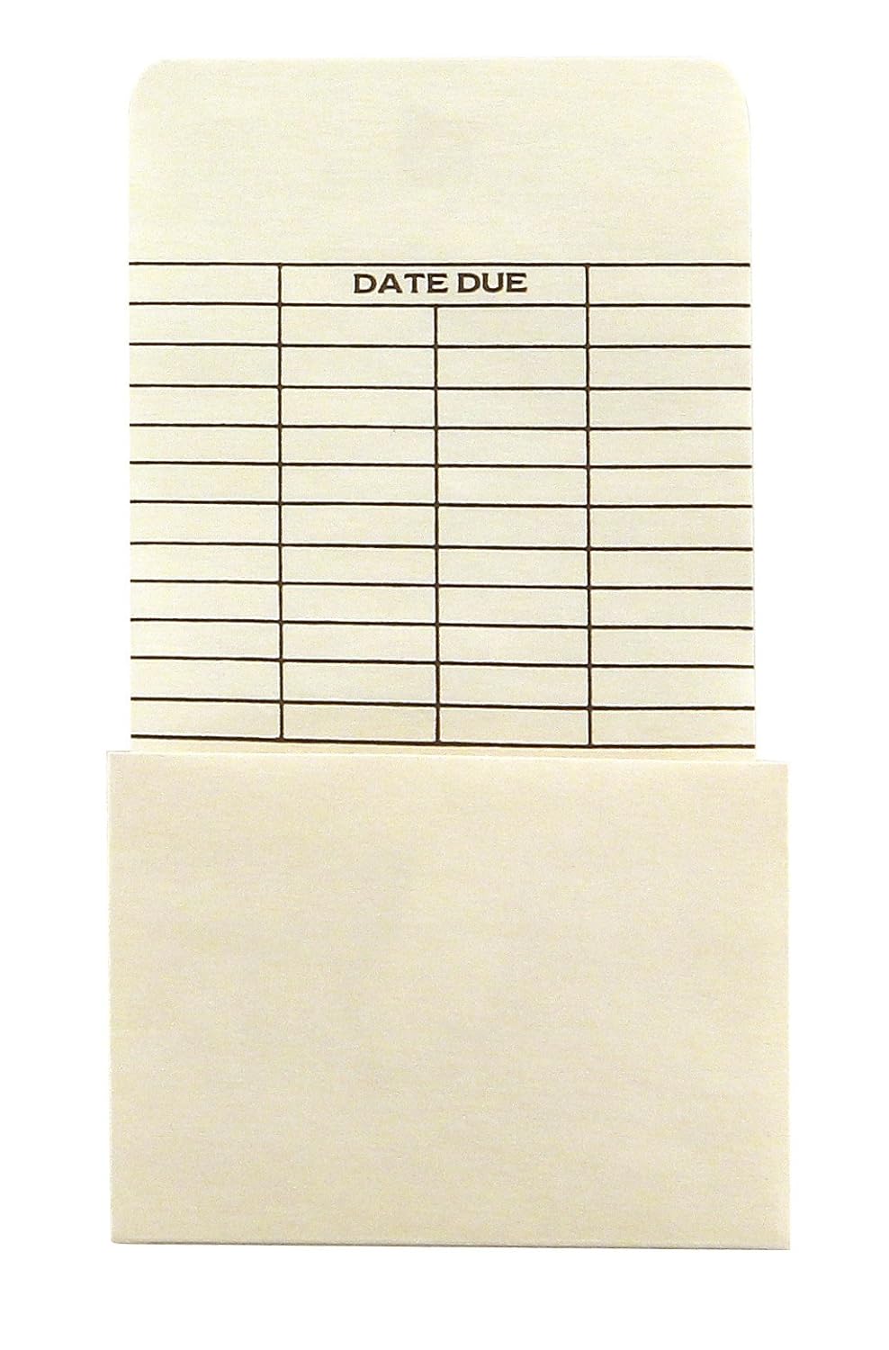 Self-Adhesive Manila Library Pockets for Easy Book Tracking