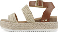 Soda Topic Open Toe Buckle Ankle Strap Espadrilles Flatform Wedge Sexy