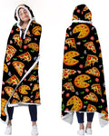 Pizza Blanket Hoodie Oversized Wearable Hoodie Blanket for Adults