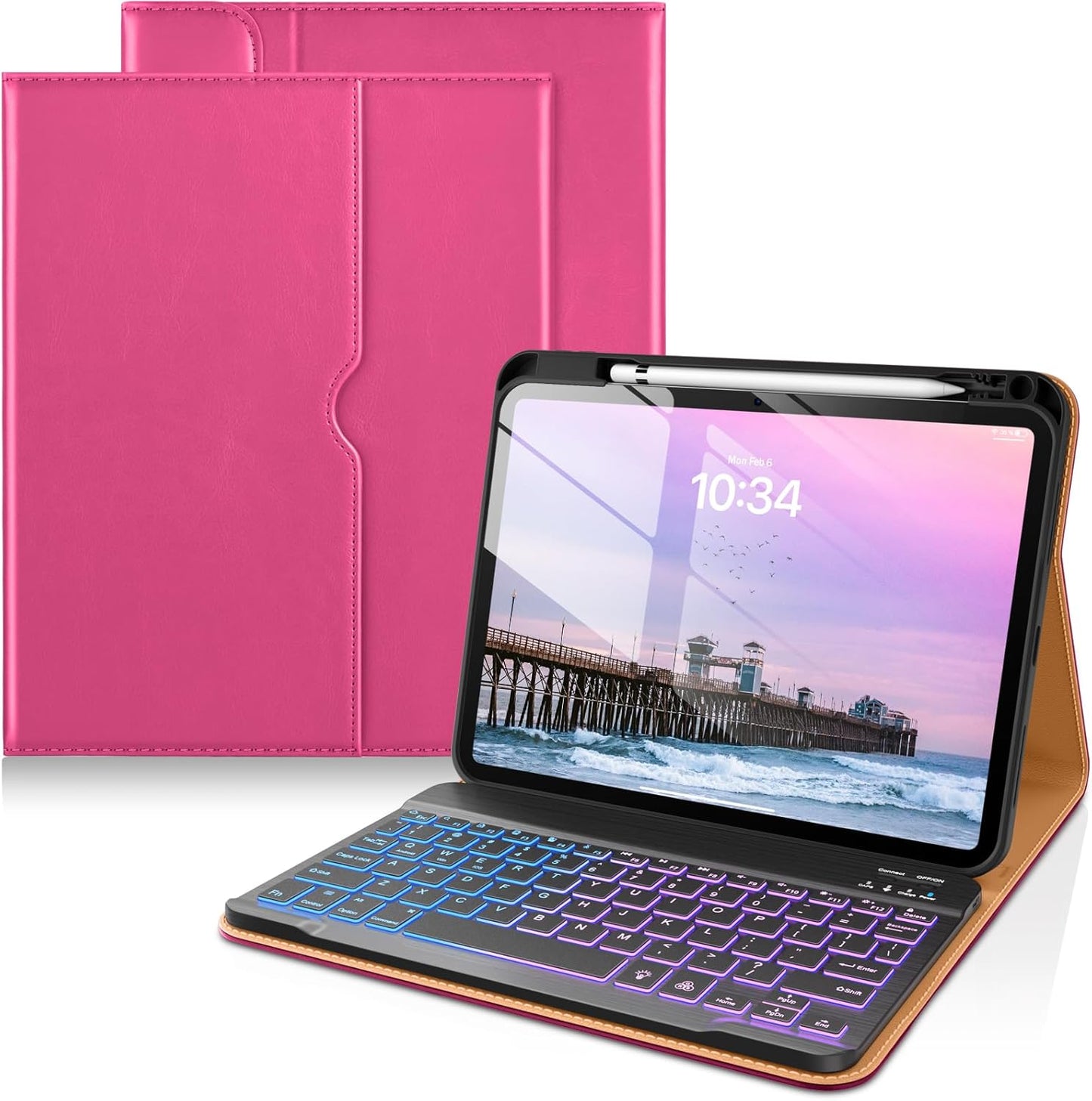 DTTO iPad 11th/10th Gen Case with Backlit Keyboard & Holder