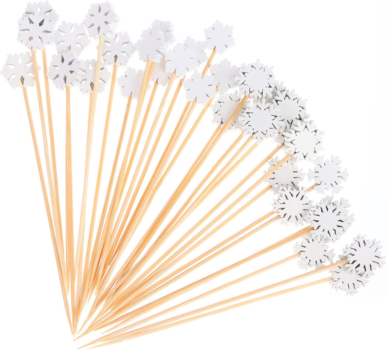 Christmas Snowflake Cocktail Picks for Festive Garnishing