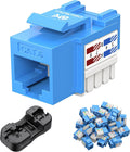 Cat6 Keystone Jacks 25-Pack - 10Gbps Modular RJ45 Kit