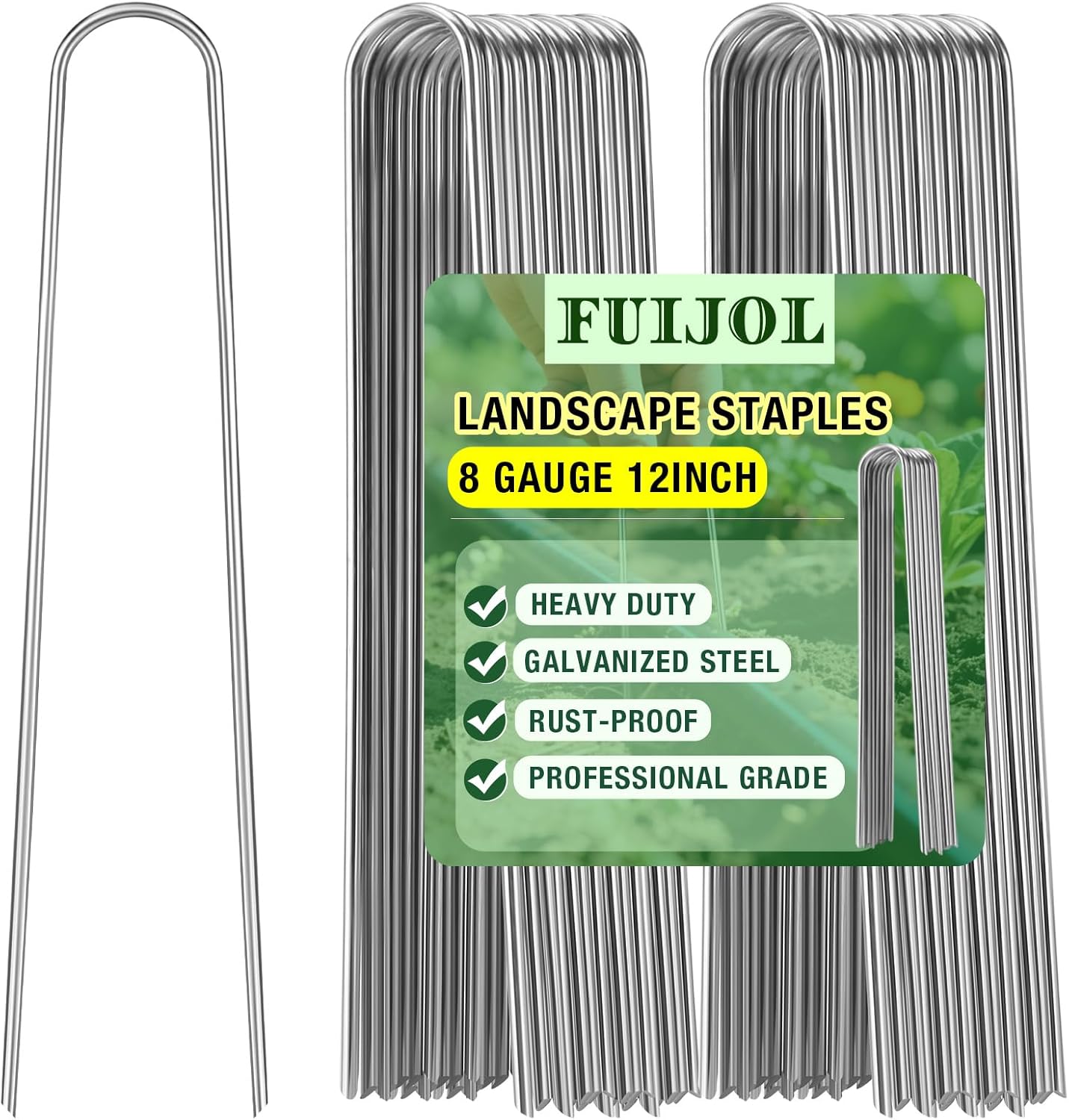 8 Gauge Landscape Staples for Strong Hold and Versatile Use