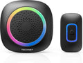 Wireless Doorbell with RGB Light and 1300 ft Range - Portable Chime