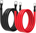 4 AWG Battery Cable 6ft Gauge Pure Copper Cables - Durable Power Link