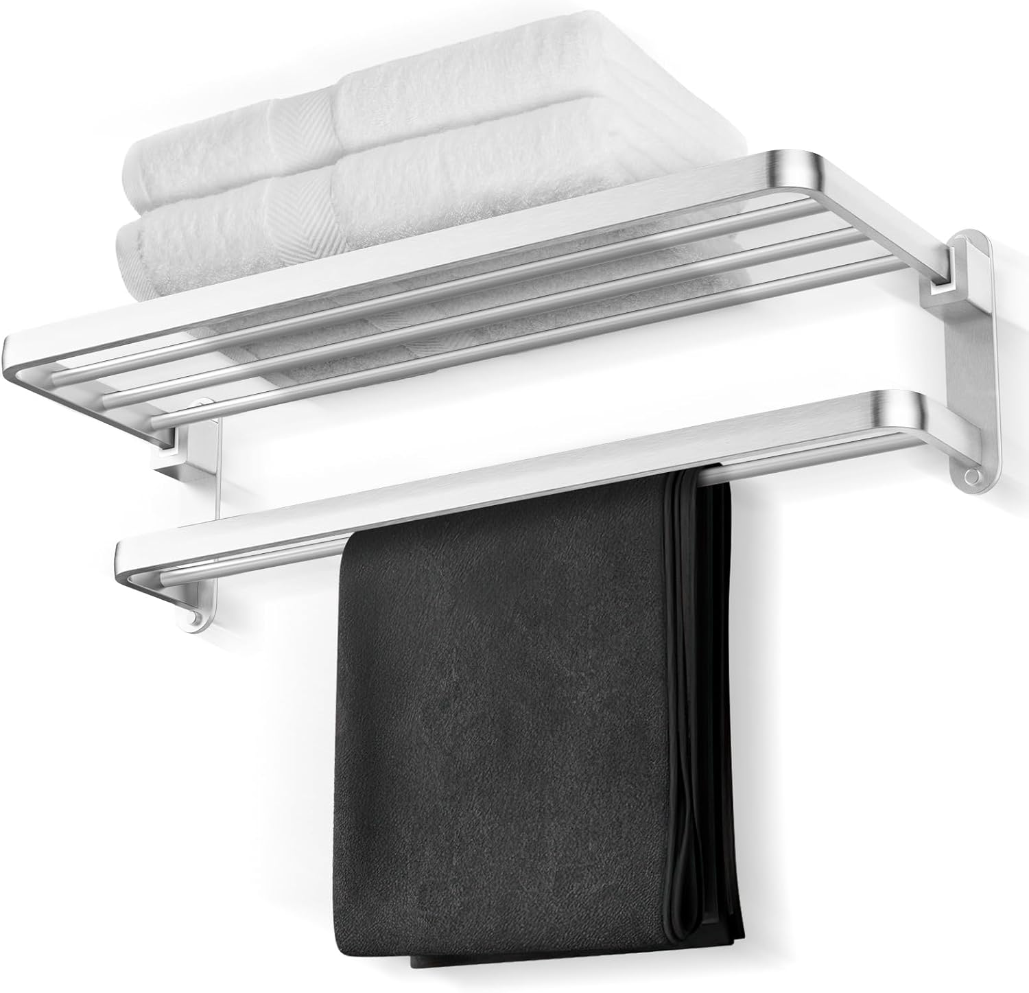 BOZWELL Bathroom Lavatory Towel Rack with Two Towel Bars