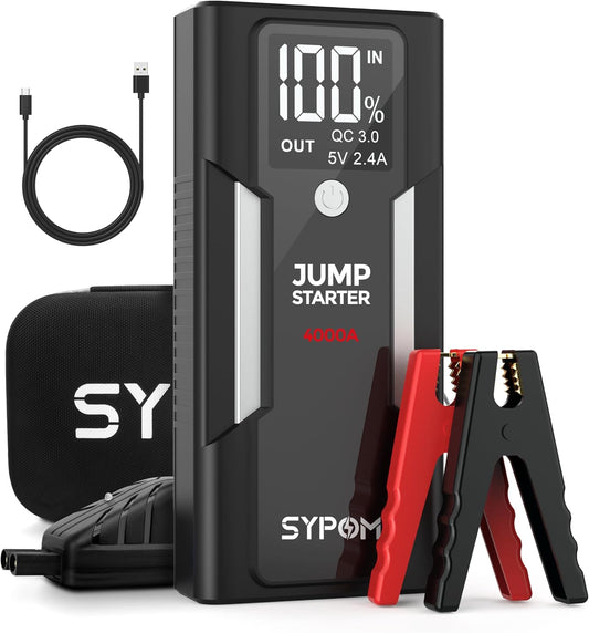 4000A Peak Portable Jump Starter by SYPOM: Revive Any Vehicle!