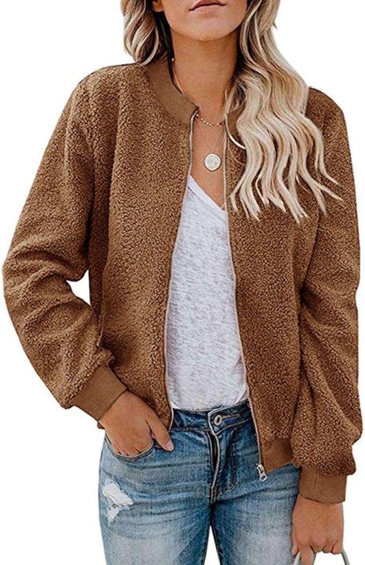 MIROL Women's Sherpa Fleece Jacket for Cozy Casual Style