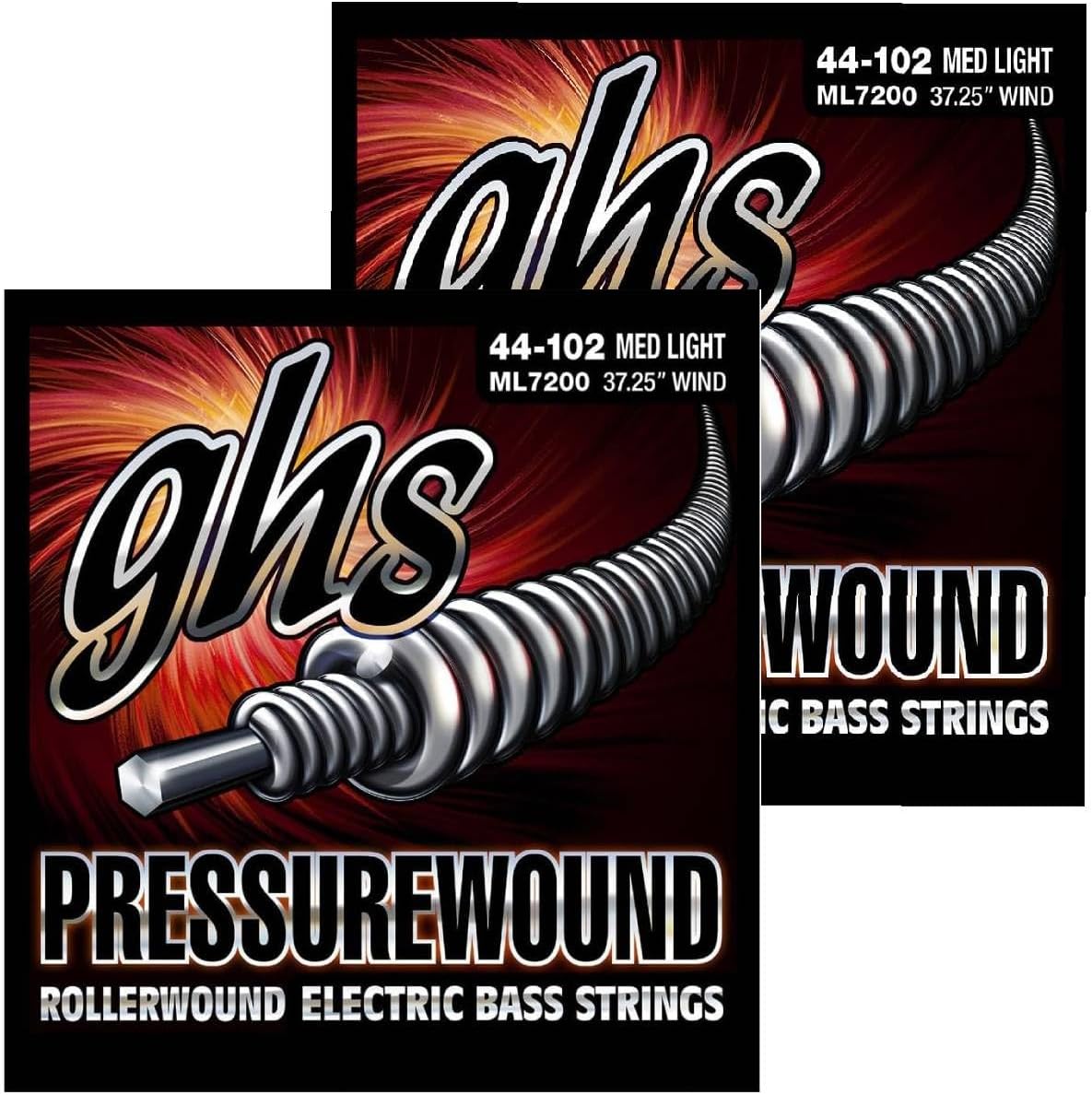 GHS Pressurewound Bass Guitar Strings for Bright Punchy Tone