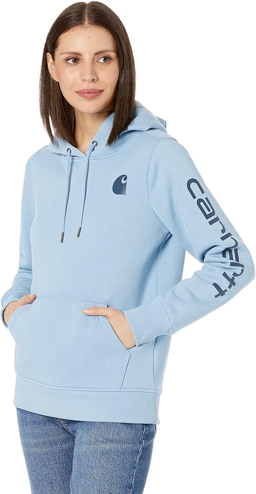 Carhartt Women's Relaxed Fit Midweight Logo Sleeve Graphic Sweatshirt