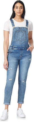 Women's Overalls Denim for Juniors - 27in Inseam Casual Fit
