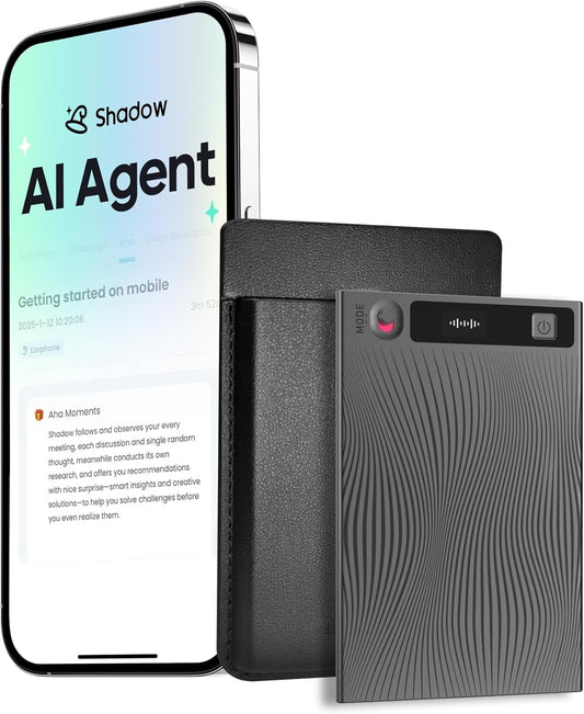 Mobvoi TicNote AI Voice Recorder with 64GB Memory and Case