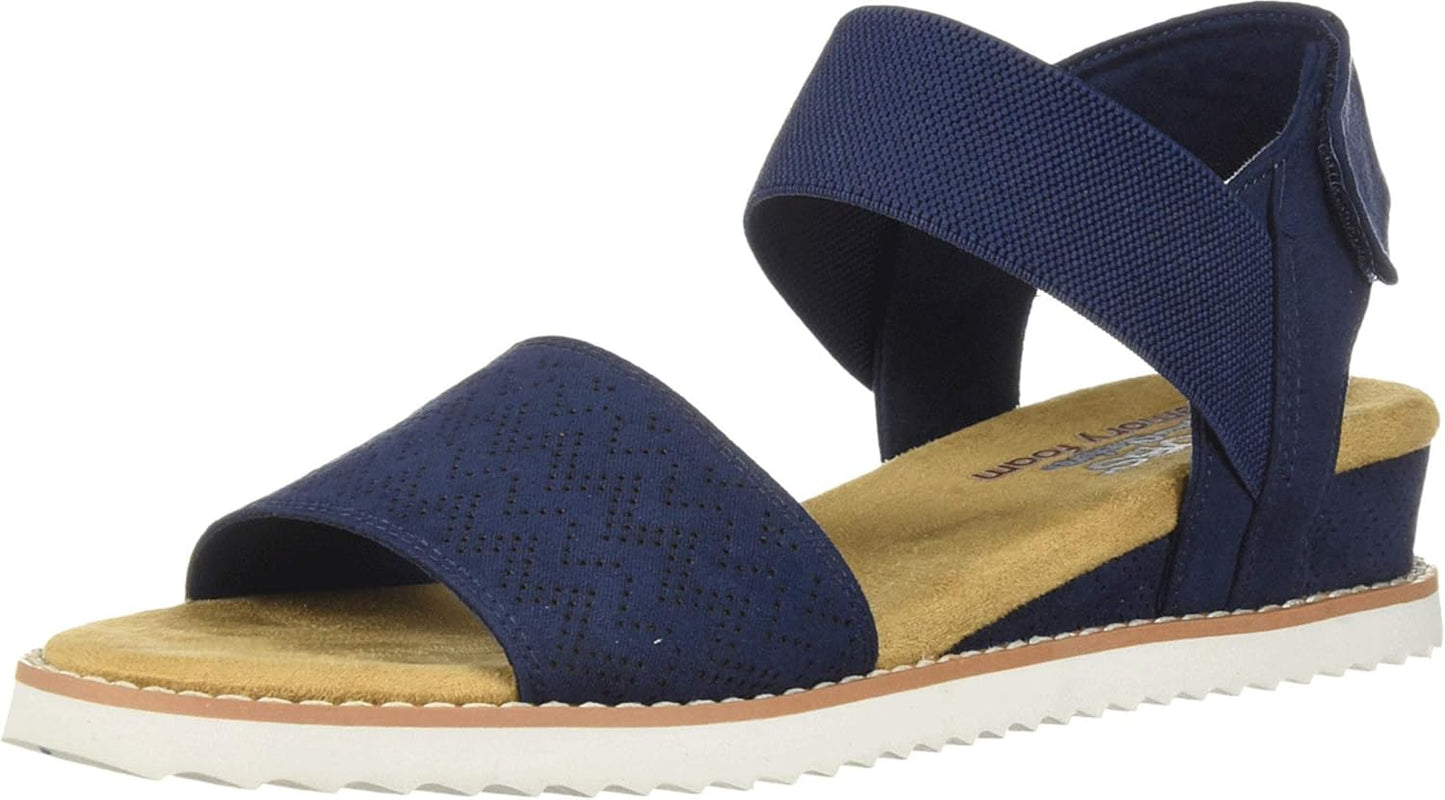 Skechers Women's Desert Kiss-Stretch Sandal Flat for Comfort
