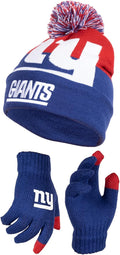 Ultra Game Youth NFL Super Soft Winter Beanie and Gloves Set