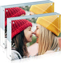 Acrylic Frame 8x10 2 Pack - Thick Frameless Double-Sided Display