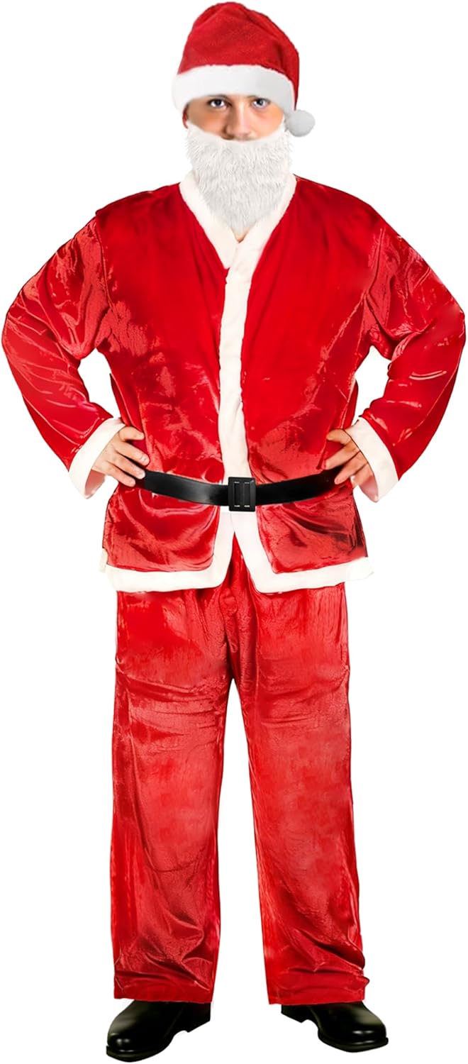 Cost-effective Santa Claus Costume for Men - 5pcs Set