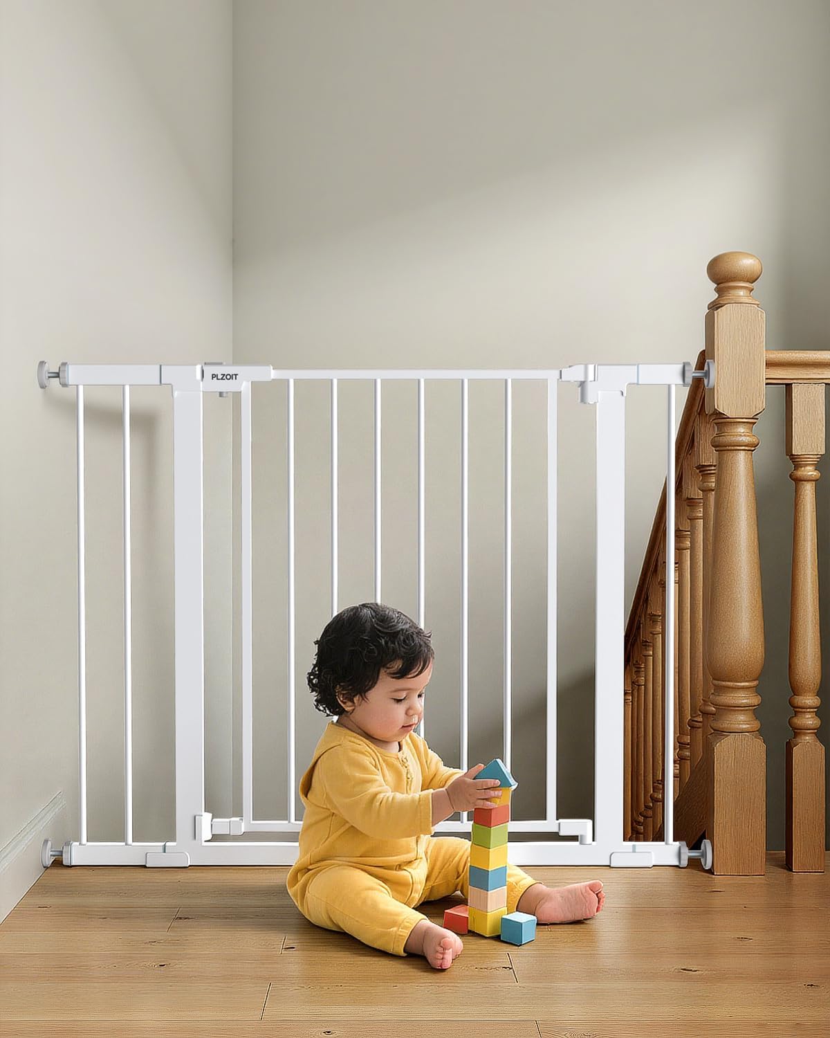 29.5-40.5in Baby Gate for Stairs and Doorways - Safe and Durable