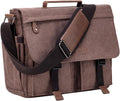 Messenger Bag for Men VASCHY Vintage Canvas Satchel - Water Resistant