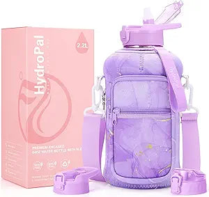 Half Gallon Water Bottle with Storage Sleeve for Active Lifestyles