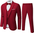 Mens Suit Tuxedo Set Slim Fit 3 Piece One Button - Tailored Look
