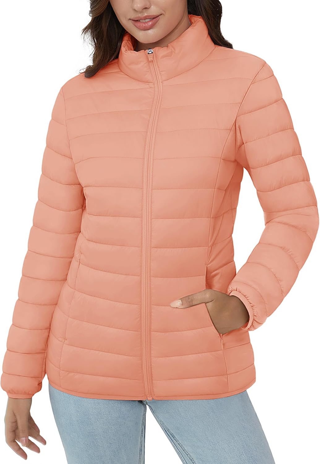 MAGCOMSEN Women's Lightweight Quilted Puffer Jacket for Winter