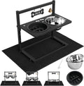 Elevated Dog Bowls with Adjustable Height and Spill-Proof Mat