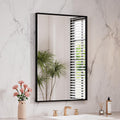 Black Bathroom Mirror 28in x 32in Rectangle Vanity Mirror - Modern