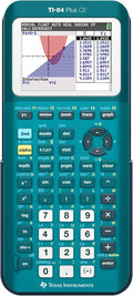 TI-84 Plus CE Color Graphing Calculator, Teal - Backlit Rechargeable