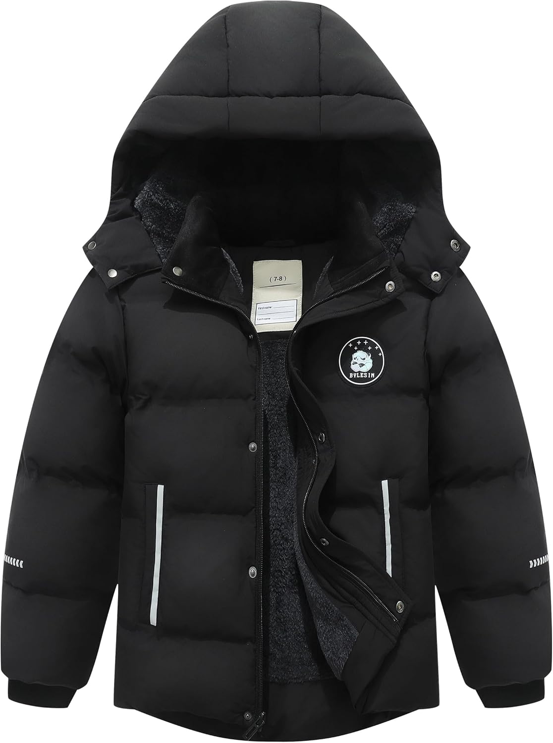 Kids Boy's Waterproof Puffer Cotton Jacket for Winter Adventures