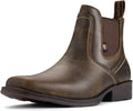 Mens Western Chelsea Cowboy Boots Square Toe - Durable Comfort Men's