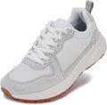 Wide Toe Box Womens Athletic Casual Shoes - Suede Detail Design