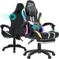 Hoffree Gaming Chair: Massage, Speakers, Footrest