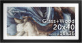 Frame Amo 20x40 Black Solid Wood Poster Frame with White Mat - Gallery