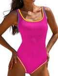 Women's One Piece Neon Tummy Control Swimsuit - Slimming Fit