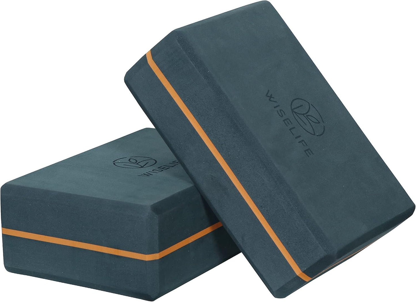 WiseLife Bottle Green Yoga Blocks Set | Odour Resistant, High Density Foam