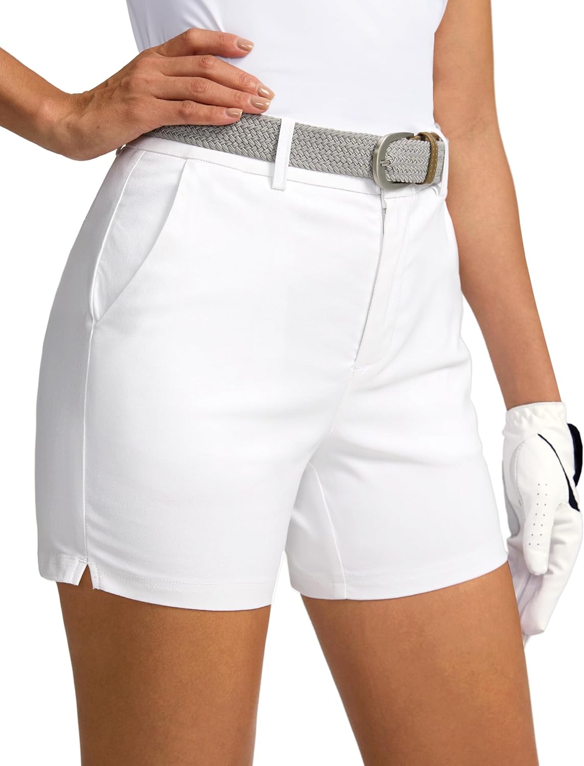 SANTINY Women's 5in Golf Shorts for Comfort and Style