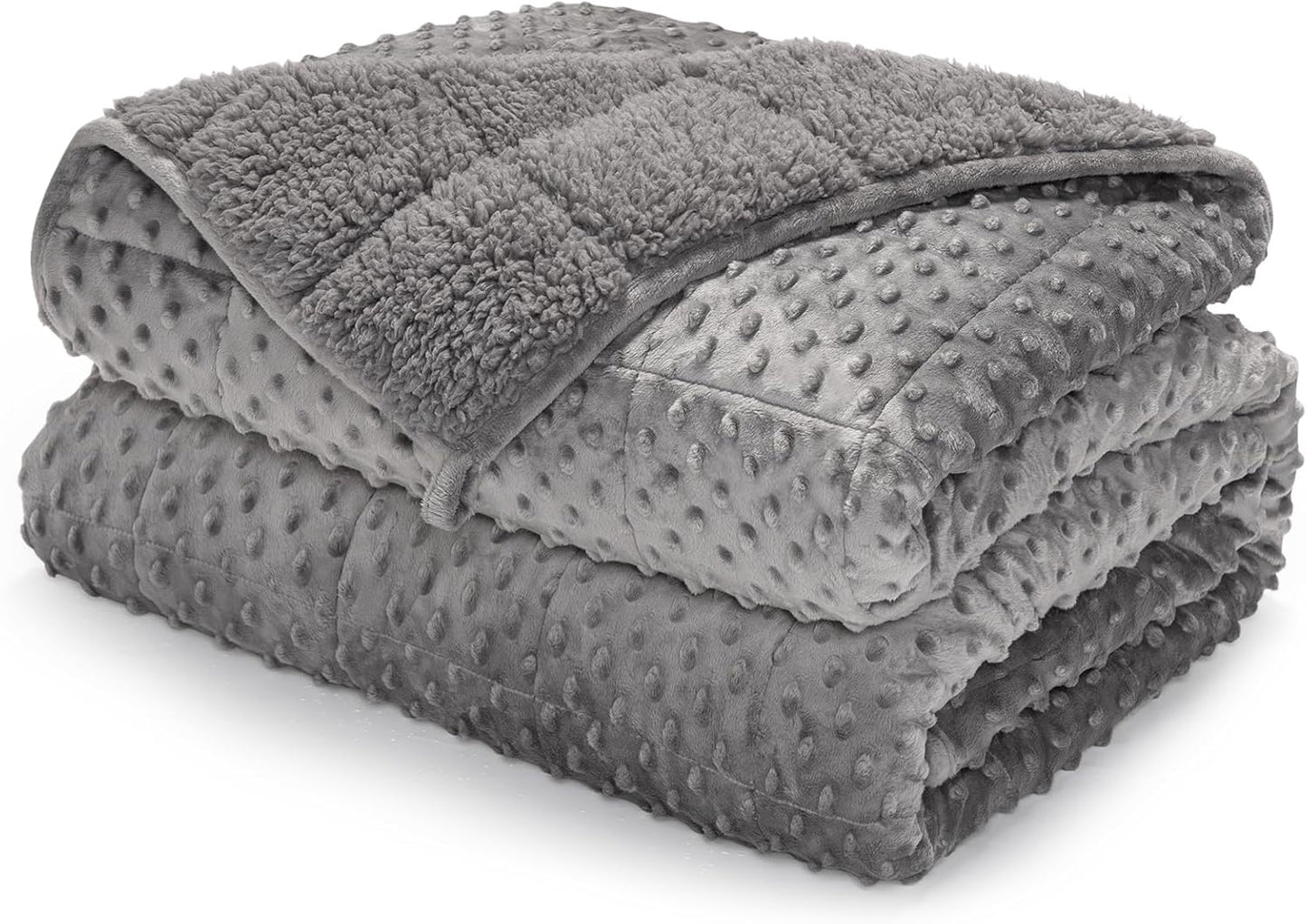 Minky Dot Weighted Blanket for Adults 20 lbs Cozy Comfort
