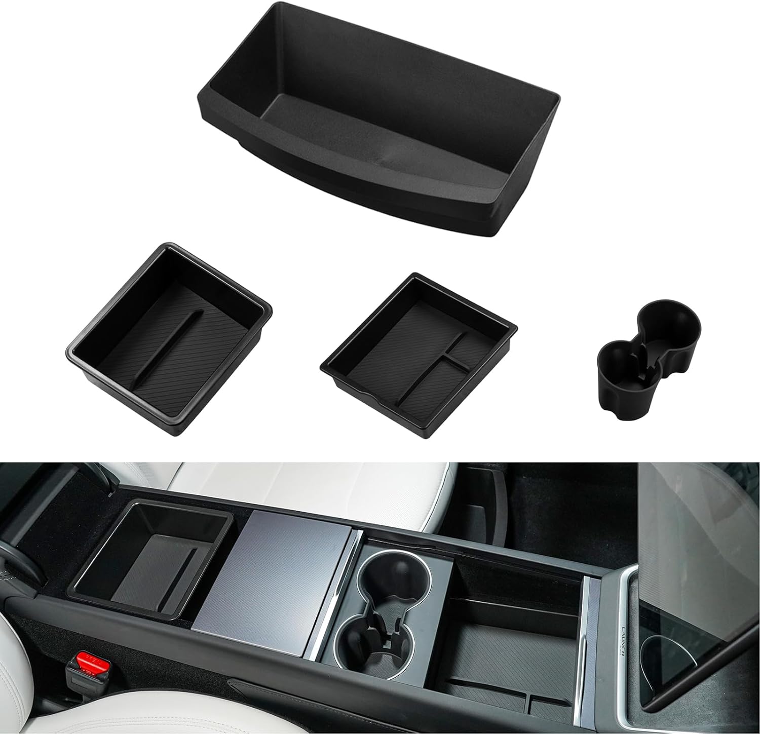 Tesla Model Y Juniper Center Console Organizer for 2025 2026