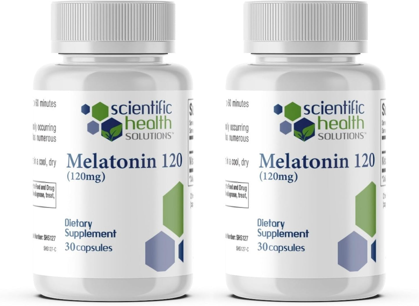 Melatonin 120mg Capsules for Sleep Support - Vegan & Non-GMO
