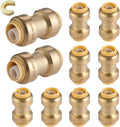 3/4 in Push-to-Connect Brass Coupling 10-Pack - Quick PEX/Copper