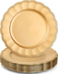 Kingrol 12 Pack Gold Charger Plates - Glam Up Your Table!