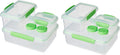 Sistema 6-Piece Food Storage Containers with Dressing Pots - Meal Prep