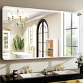 48 x 30 in Silver Bathroom Mirror Rectangular Wall Mounted