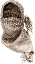 Shemagh Tactical Scarf 42 in x 42 in - Durable Cotton Desert Hood