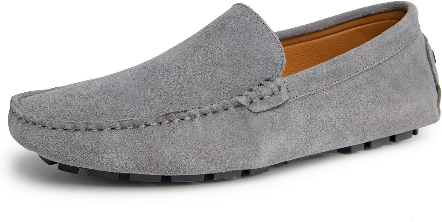 Go Tour Mens Handmade Suede Leather Casual Loafers Shoes Review