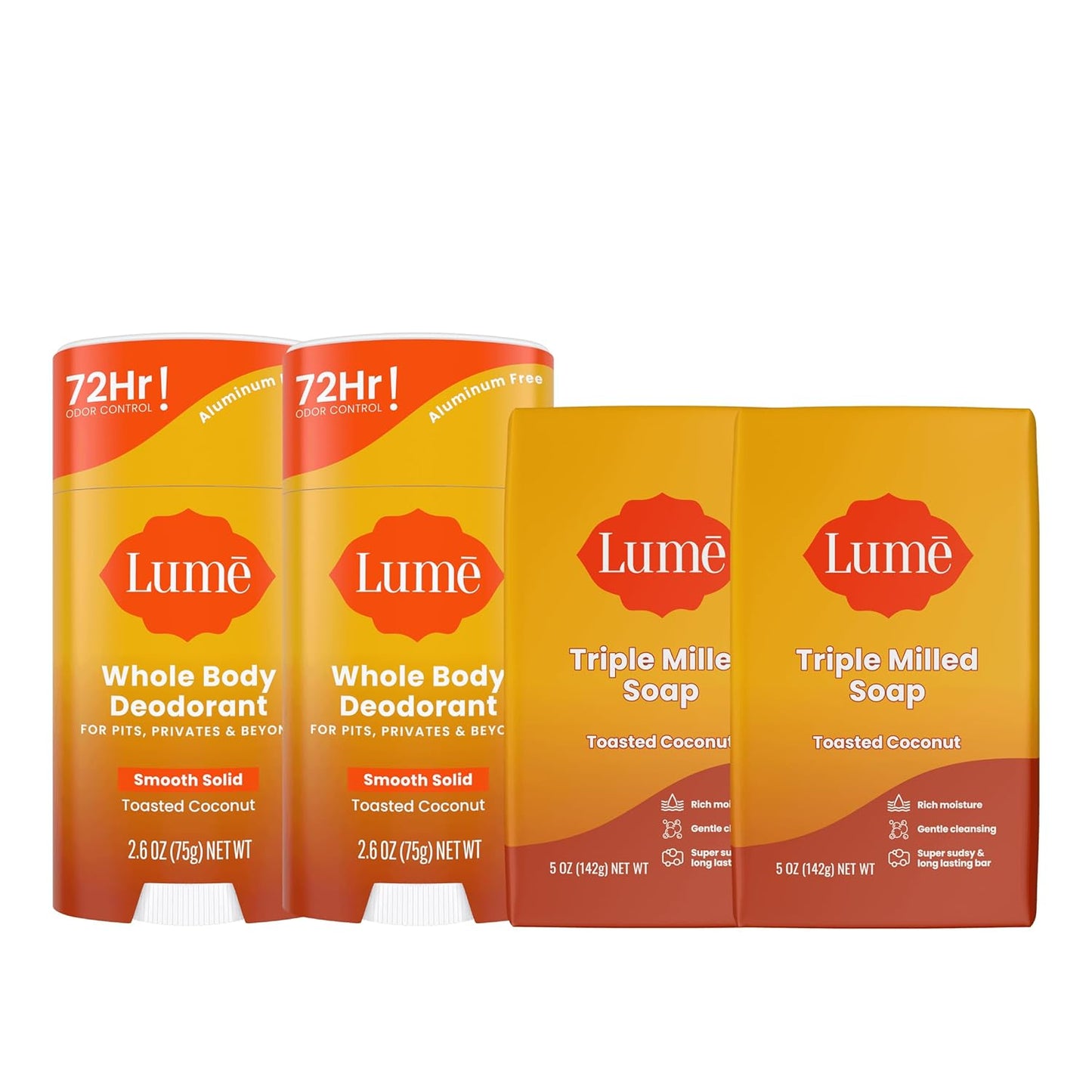 Lume Whole Body Deodorant and Soap Bundle for Odor Control